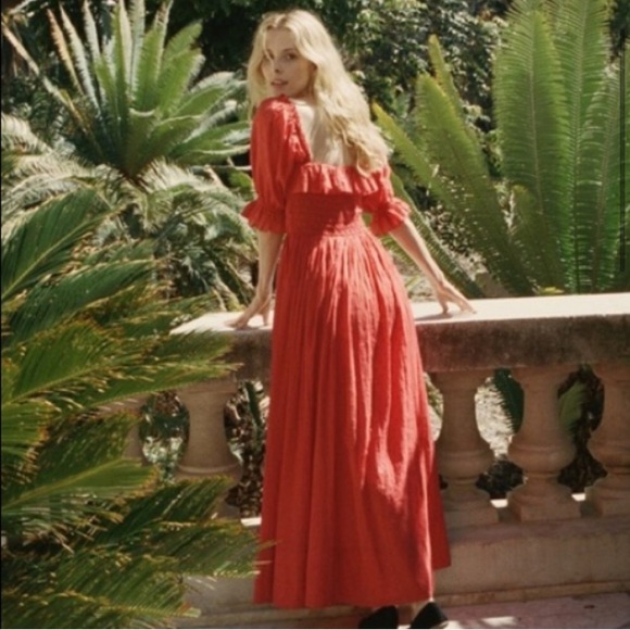 **SOLD** Doen Sol dress in Tomato red - Picture 2 of 6